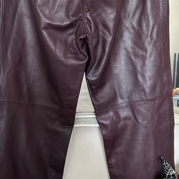 *Tommy Bahama Rich maroon Leather Pants - Picture 8 of 9